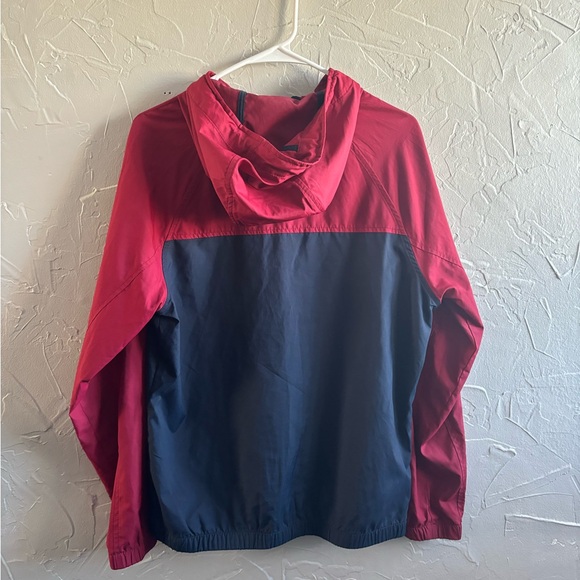Hollister Red & Navy Blue Colorblock Windbreaker Jacket - Picture 4 of 5